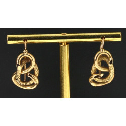 Paire de boucles d'oreilles en or jaune 