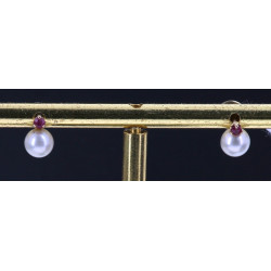 Paire de puces d'oreilles en or jaune 18