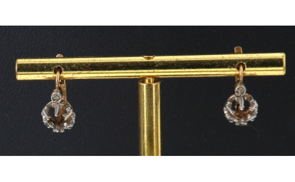 Montures de BO dormeuses en or 18 cts, p