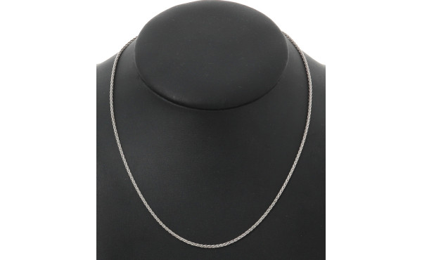 Chaîne en or gris 18 cts, poinçon tête d