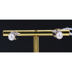 Paire de puces d'oreilles en or jaune 18