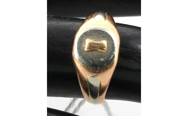 Petite chevalière en or jaune 18 cts, pl