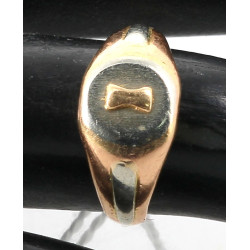 Petite chevalière en or jaune 18 cts, pl