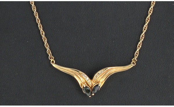 Collier en or jaune 18 cts, poinçon tête