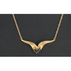 Collier en or jaune 18 cts, poinçon tête