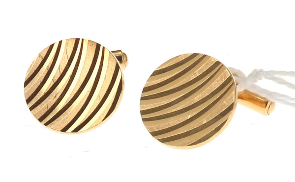 Paire de boutons de manchette en or jaun