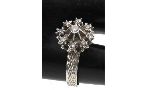 Bague en or gris sertie d'un diamant cen