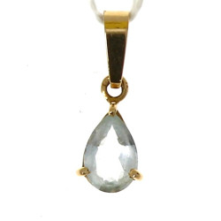 Pendentif en or jaune 18 cts serti d'une