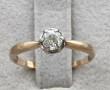 Bague ancienne solitaire diamant 2 ors 1