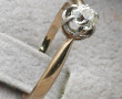 Bague ancienne solitaire diamant 2 ors 1