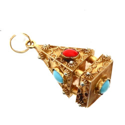 Important pendentif en or jaune 18 cts, 