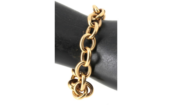 Gourmette en or jaune 18 cts, non poinço