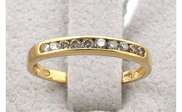 1/2 alliance en or jaune 18 cts (750ème)