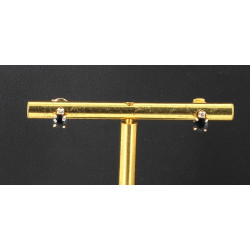 Puces d'oreilles en or jaune serties d'u