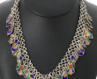 Collier berbère en argent et émail de co
