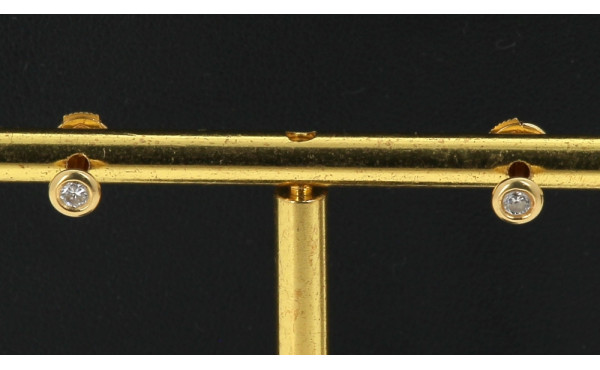 Paire de puces d'oreilles en or jaune 18