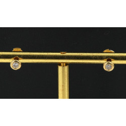 Paire de puces d'oreilles en or jaune 18