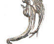 Pendentif en argent en forme d'ange, H 6