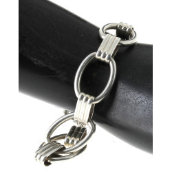 Bracelet en argent à larges maillons, ma