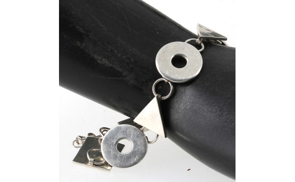 Bracelet en argent 925ème à motifs géomé