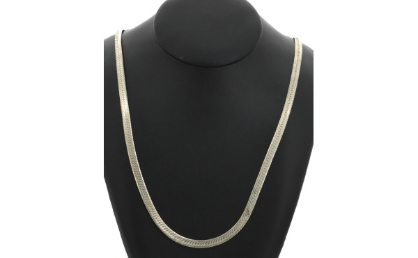 Long collier en argent 925ème à maille p