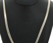 Long collier en argent 925ème à maille p