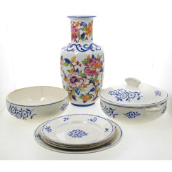 Eléments de service de table en faïence 