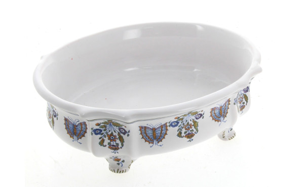 MOUSTIERS - Jardinière en faïence blanch