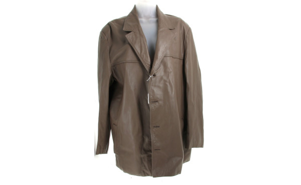 Veste homme en cuir, taille estimée XL (