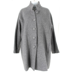 PAUL & JOE - Manteau dame gris en laine,