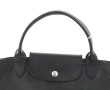 LONGCHAMP - Sac en cuir noir, 21 x 31 cm