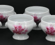 6 bouillons en porcelaine blanche à déco