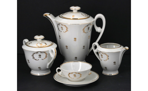 Service à café vintage en porcelaine bla