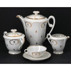 Service à café vintage en porcelaine bla