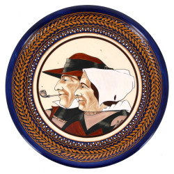 HB Quimper - Plat à tarte en faïence per