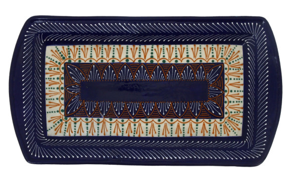 HB Quimper - Plat à cake en faïence perl