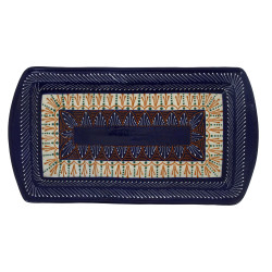 HB Quimper - Plat à cake en faïence perl