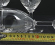 9 verres à pied en cristal, H 15,5 cm