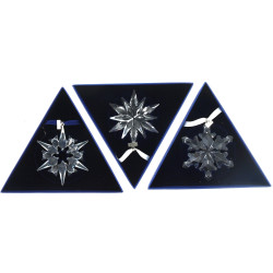 SWAROVSKI - 3 décorations de NOEL en BO