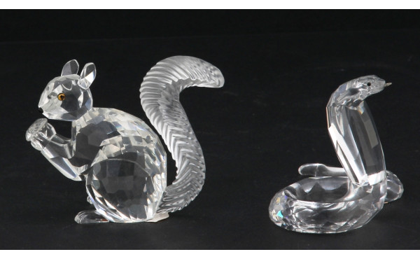 SWAROVSKI - Lot de 2 animaux en cristal 