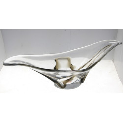 Coupe à fruits en verre et verre fumé, a