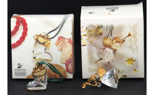 SWAROVSKI - 2 décorations de NOEL en BO 