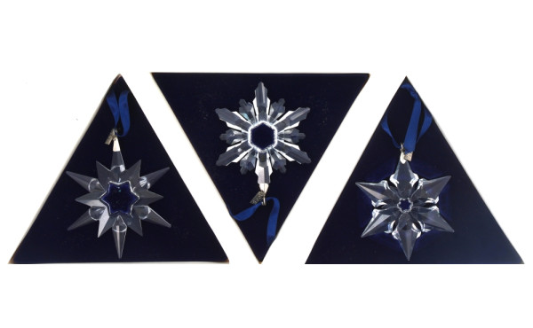 SWAROVSKI - 3 décorations de NOEL en BO