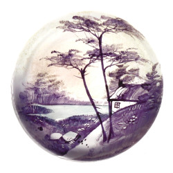 KOLEK - Boîte ronde en verre à décor d'u