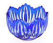 Coupelle en cristal transparent et bleu,