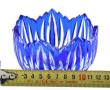 Coupelle en cristal transparent et bleu,