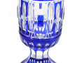 Vase forme calice en cristal transparent