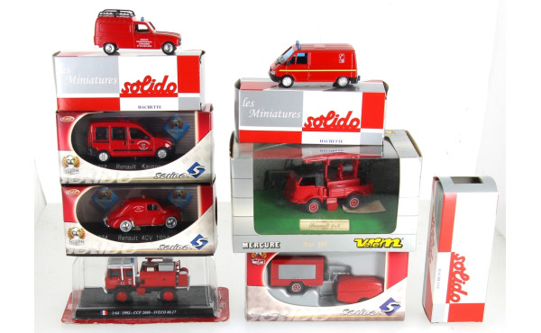 Lot de véhicules de pompiers 1/43 Solido