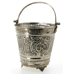 Seau à champagne à anse en métal et méta