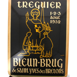 BRETAGNE - Affiche BLEUN-BRUG illustrée 